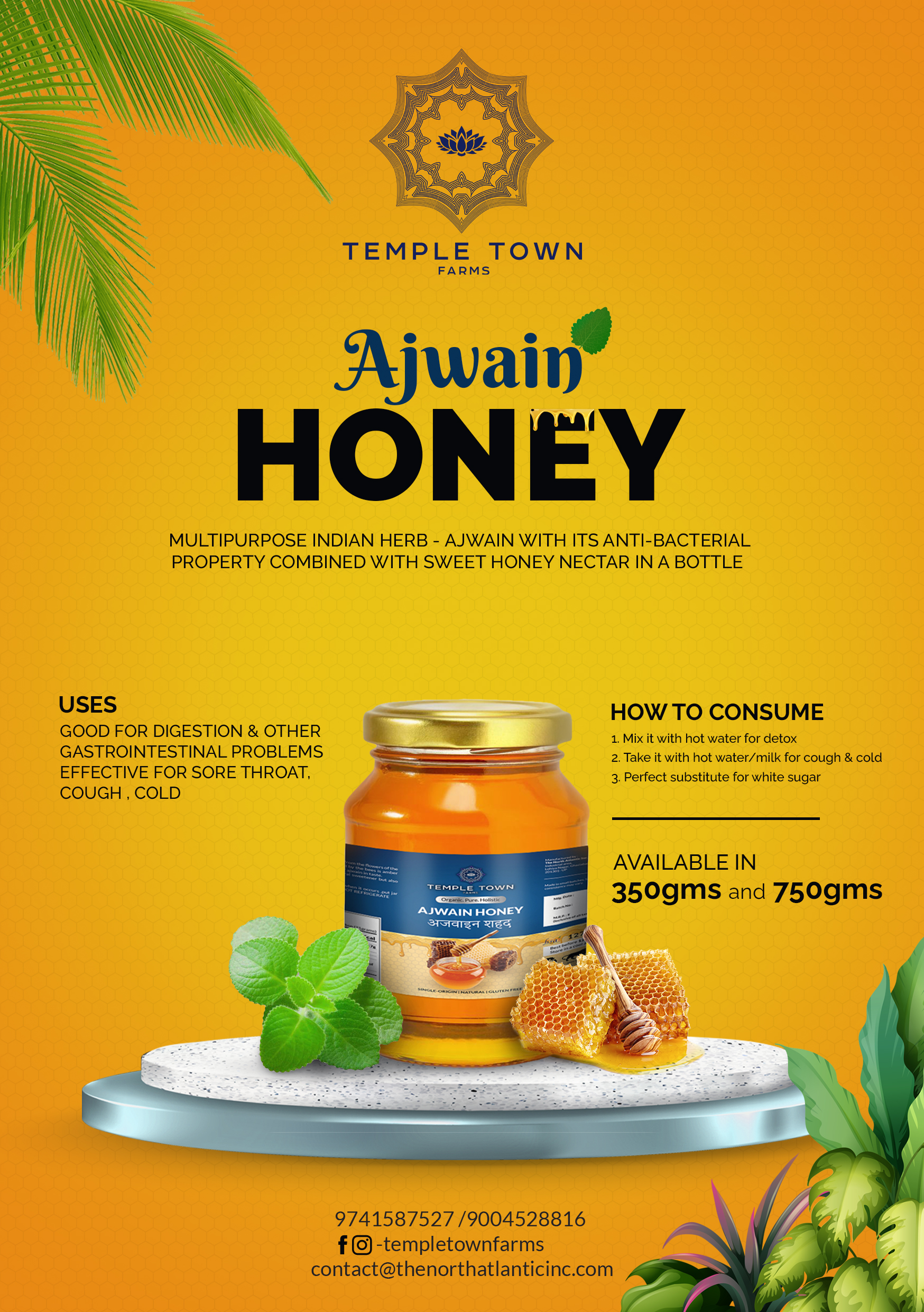 Ajwain Honey - Temple Town Farms